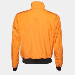 Versus Versace Orange Synthetic Bomber Jacket L