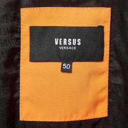 Versus Versace Orange Synthetic Bomber Jacket L