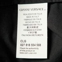 Versus Versace Black Tiger Print Cotton Button Front Shirt M