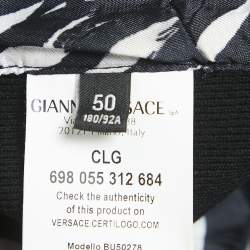 Versus Versace Black Mesh Zip-Up Jacket L