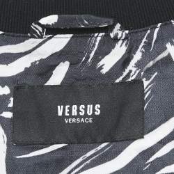 Versus Versace Black Mesh Zip-Up Jacket L