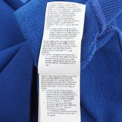 Pre Owned Versus Versace Blue Cotton Knit Logo Embroidered Sweatshirt S