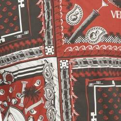 Pre Owned Versus Versace Red Printed Cotton Shirt M