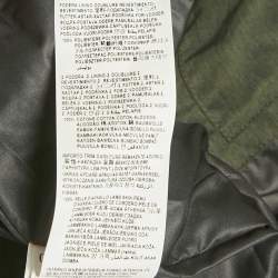 Pre Owned Versus Versace Green Synthetic Zip-Up Quilted Down Jacket XL