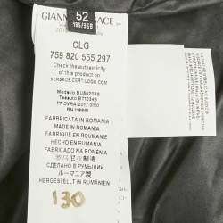 Pre Owned Versus Versace Green Synthetic Zip-Up Quilted Down Jacket XL