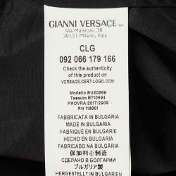 Pre Owned Versus Versace Black Cotton Lace Detail Shirt XXL