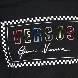 Versus Versace Black Cotton Logo Printed Crewneck T-Shirt S