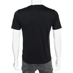Versus Versace Black Cotton Logo Printed Crewneck T-Shirt S