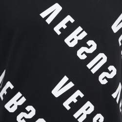 Versus Versace Black Logo Print Cotton Crew Neck T-Shirt S