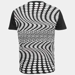 Pre Owned Versus Versace Black/White Embroidered Short Sleeve T-Shirt S