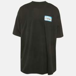 Pre Owned Vetements Limited Edition Unisex Black Printed Jersey Oversized T-Shirt M