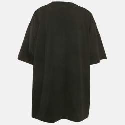 مملوكة مسبقًا قميص فيتمنت إصدار محدو د لجنسين جيرسي مطبوع أسود مقاس كبير - لارج