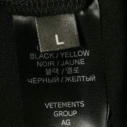 مملوكة مسبقًا قميص فيتمنت إصدار محدود لجنسين جيرسي مطبوع أسود مقاس كبير - لارج