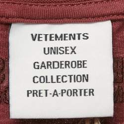 مملوكة مسبقًا سويت شيرت فيتمنتس للجنسين جيرسي مطبوع خمري كبير