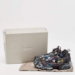 Vetements x Reebok Black Graffiti Fabric Instapump Fury Sneakers Size 40
