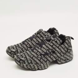 Pre Owned Vetements x Reebok Black/Grey Monogram Canvas Instapump Fury Sneakers Size 42.5