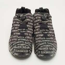 Pre Owned Vetements x Reebok Black/Grey Monogram Canvas Instapump Fury Sneakers Size 42.5