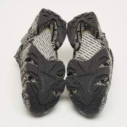 Pre Owned Vetements x Reebok Black/Grey Monogram Canvas Instapump Fury Sneakers Size 42.5