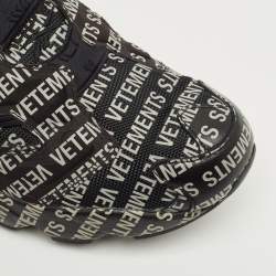 Pre Owned Vetements x Reebok Black/Grey Monogram Canvas Instapump Fury Sneakers Size 42.5