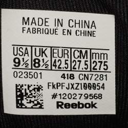 Pre Owned Vetements x Reebok Black/Grey Monogram Canvas Instapump Fury Sneakers Size 42.5