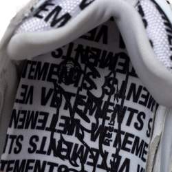 Vetements x Reebok White/Black Monogram Nylon And Fabric Instapump Fury Sneakers Size 42