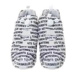 Vetements x Reebok White/Black Monogram Nylon And Fabric Instapump Fury Sneakers Size 42