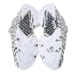 Vetements x Reebok White/Black Monogram Nylon And Fabric Instapump Fury Sneakers Size 42