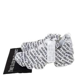 Vetements x Reebok White/Black Monogram Nylon And Fabric Instapump Fury Sneakers Size 42
