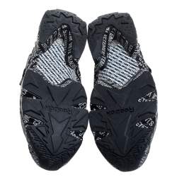 Pre Owned Vetements x Reebok Black/White Monogram Nylon And Fabric Instapump Fury Sneakers Size 44.5