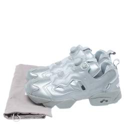 Pre Owned Vetemens + Reebok Grey Reflective Fabric Instapump Fury 3M Sneakers Size 45
