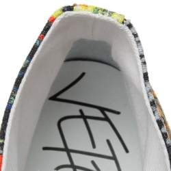 Vetements Multicolor Graffiti Print Canvas High-Top Sneakers Size 41