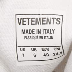 Pre Owned Vetements Multicolor Graffiti Canvas High Top Sneakers Size 40