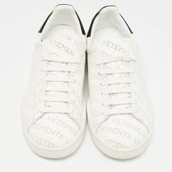 Vetements White Perforated Leather Low Top Sneakers Size 41