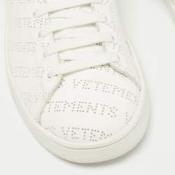 Vetements White Perforated Leather Low Top Sneakers Size 41