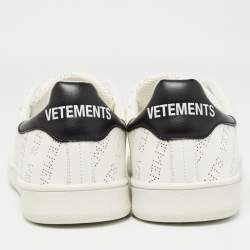 Vetements White Perforated Leather Low Top Sneakers Size 41