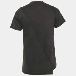 Pre Owned Vetements Black Printed Jersey Reconstructed Zürich T-Shirt S