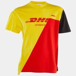 Vetements Tri Color DHL Print Cotton Crew Neck T-Shirt M