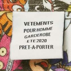 Pre Owned Vetements Multicolor Cartoon Print Cotton Shirt S