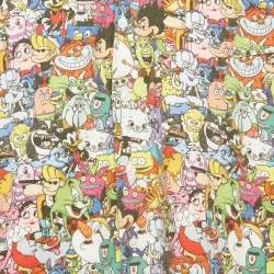 Pre Owned Vetements Multicolor Cartoon Print Cotton Shirt S