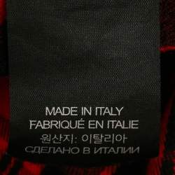 Pre Owned قميص فيتمونت قطن أحمر/أسود بمربعات حمراء مطبوع مقاس صغير جدًا