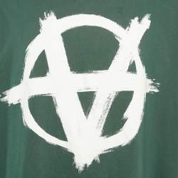 Pre Owned Vetements Unisex Green Double Anarchy Jersey Long Sleeve T-Shirt M