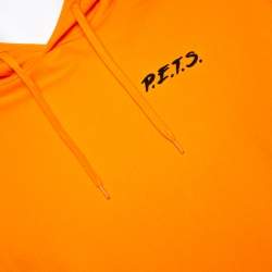 Vetements Orange Pets Print Cotton Oversized Hoodie XS
