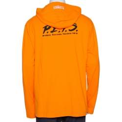 Vetements Orange Pets Print Cotton Oversized Hoodie XS