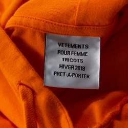 Vetements Orange Pets Print Cotton Oversized Hoodie XS