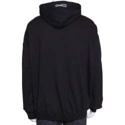 Vetements X Umbro Black Logo Print Cotton Oversized Hoodie S