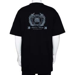 Pre Owned Vetements Black President Graphic Print Cotton Oversized T-Shirt S