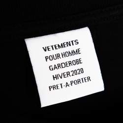 Pre Owned Vetements Black President Graphic Print Cotton Oversized T-Shirt S