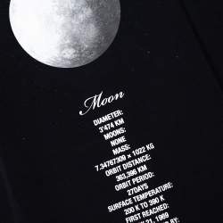 Pre Owned Vetements Black Cotton Zodiac Planet Moon Print Oversized T Shirt S