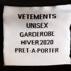 Pre Owned Vetements Black Cotton Zodiac Planet Moon Print Oversized T Shirt S