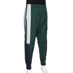 Vetements Green & Black Convertible Zip Off Track Pants XS